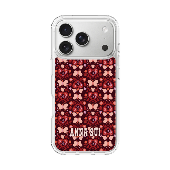 スリムプロテクションケース［ ANNA SUI - バタフライハーツ - レッド ］