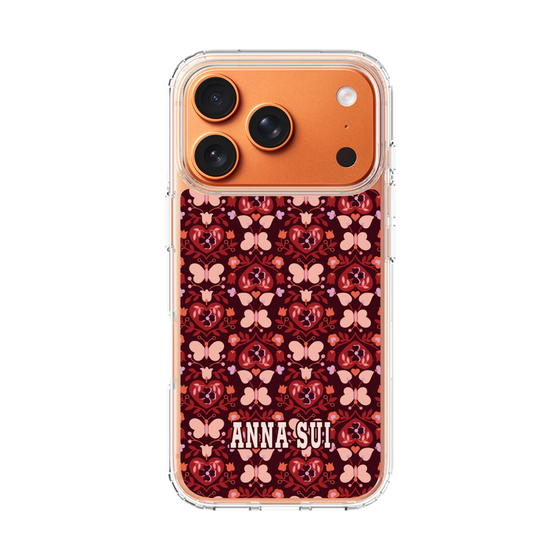 スリムプロテクションケース［ ANNA SUI - バタフライハーツ - レッド ］