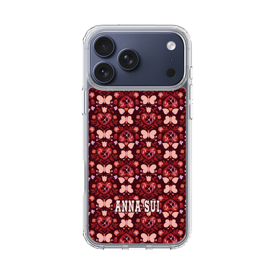 スリムプロテクションケース［ ANNA SUI - バタフライハーツ - レッド ］