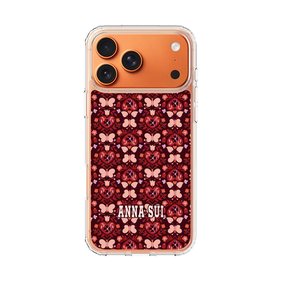 スリムプロテクションケース［ ANNA SUI - バタフライハーツ - レッド ］