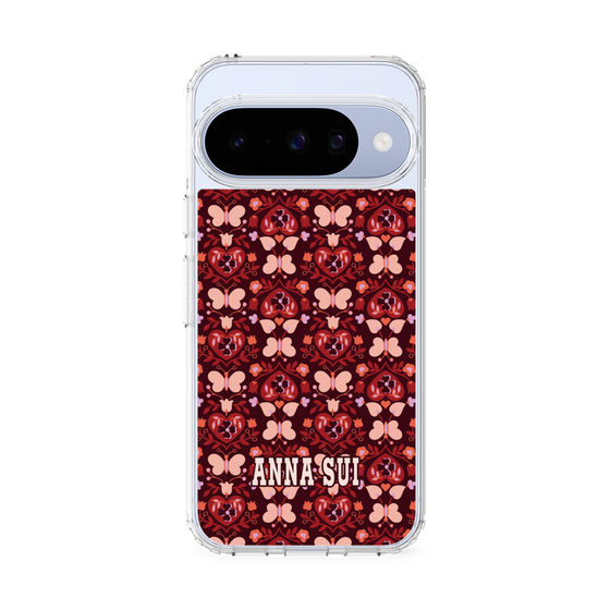 スリムプロテクションケース［ ANNA SUI - バタフライハーツ - レッド ］