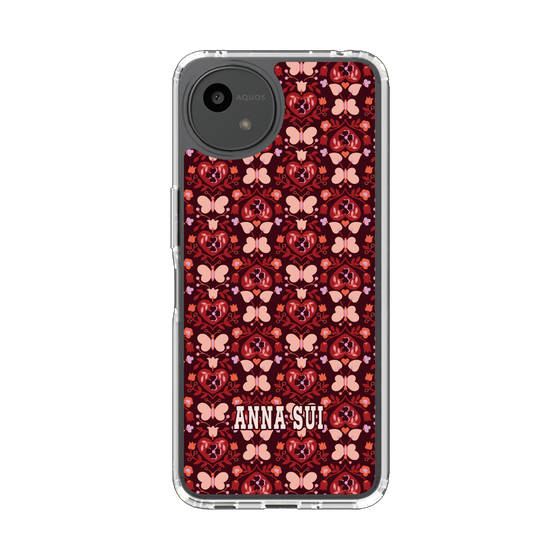 スリムプロテクションケース［ ANNA SUI - バタフライハーツ - レッド ］