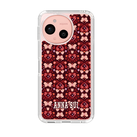 スリムプロテクションケース［ ANNA SUI - バタフライハーツ - レッド ］