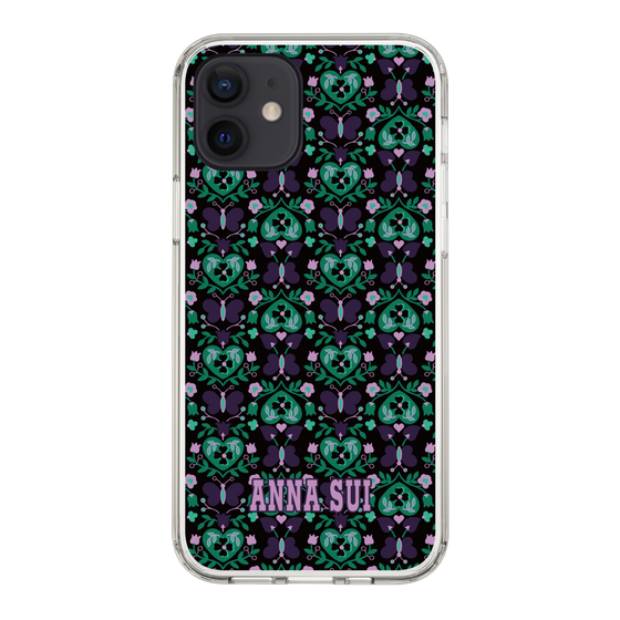 スリムプロテクションケース［ ANNA SUI - バタフライハーツ - グリーン ］