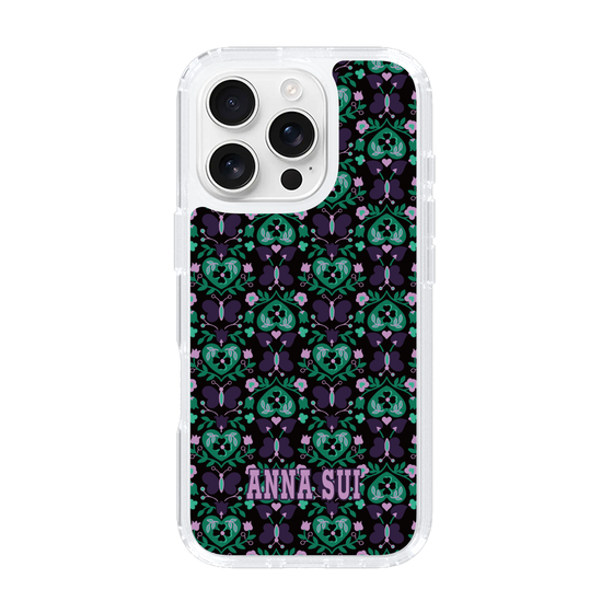 スリムプロテクションケース［ ANNA SUI - バタフライハーツ - グリーン ］