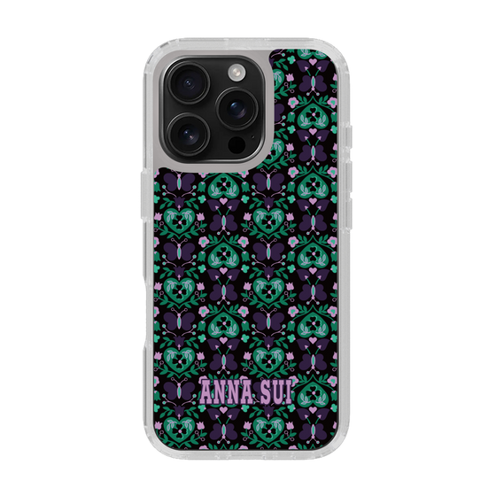 スリムプロテクションケース［ ANNA SUI - バタフライハーツ - グリーン ］