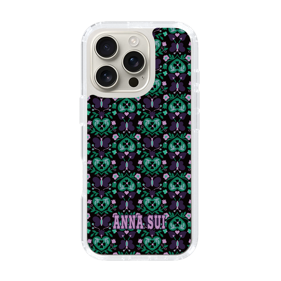 スリムプロテクションケース［ ANNA SUI - バタフライハーツ - グリーン ］