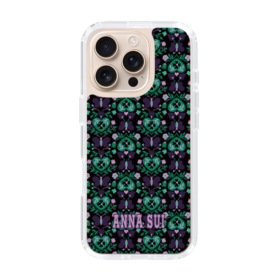 スリムプロテクションケース［ ANNA SUI - バタフライハーツ - グリーン ］