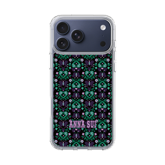 スリムプロテクションケース［ ANNA SUI - バタフライハーツ - グリーン ］