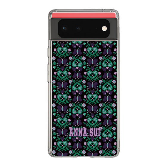 スリムプロテクションケース［ ANNA SUI - バタフライハーツ - グリーン ］