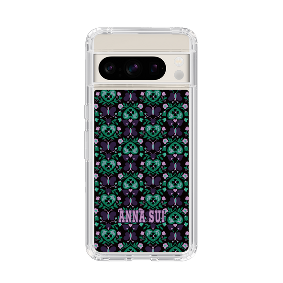 スリムプロテクションケース［ ANNA SUI - バタフライハーツ - グリーン ］