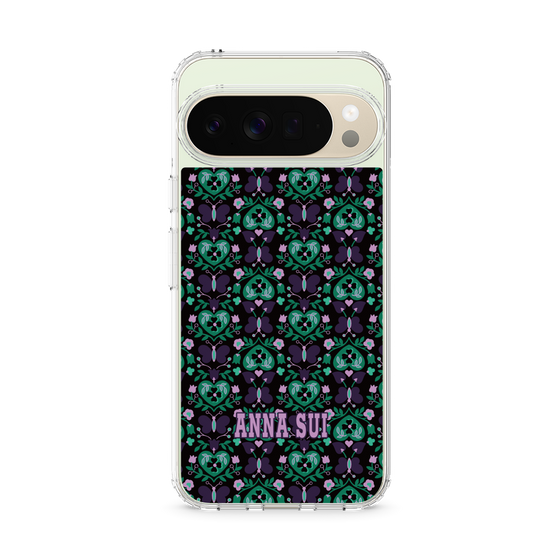 スリムプロテクションケース［ ANNA SUI - バタフライハーツ - グリーン ］