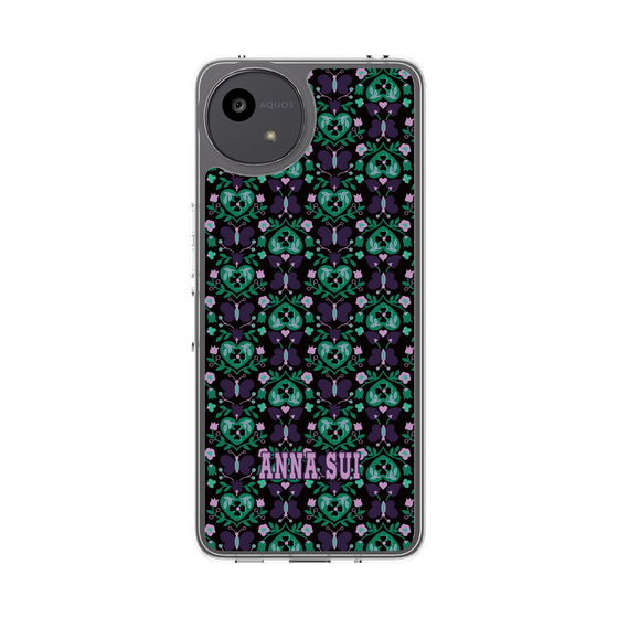 スリムプロテクションケース［ ANNA SUI - バタフライハーツ - グリーン ］