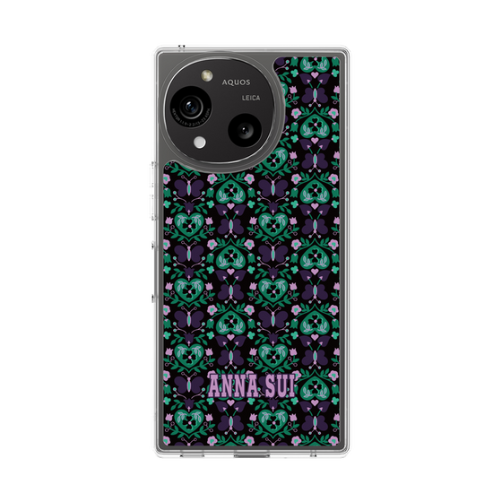 スリムプロテクションケース［ ANNA SUI - バタフライハーツ - グリーン ］