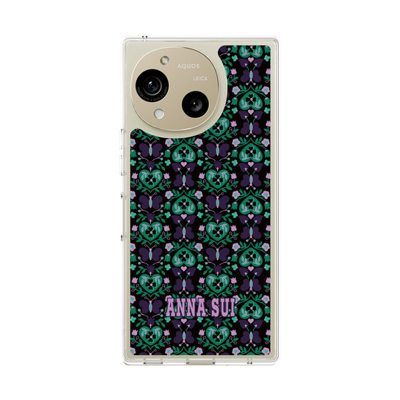 スリムプロテクションケース［ ANNA SUI - バタフライハーツ - グリーン ］