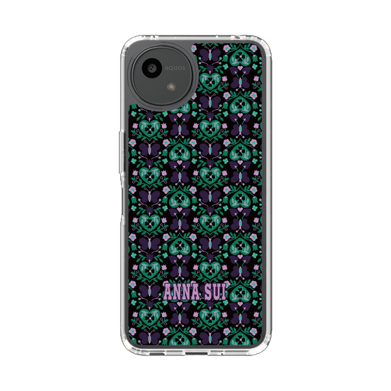 スリムプロテクションケース［ ANNA SUI - バタフライハーツ - グリーン ］