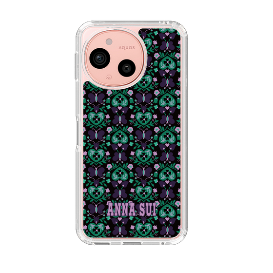 スリムプロテクションケース［ ANNA SUI - バタフライハーツ - グリーン ］