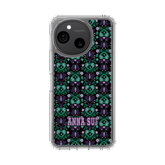 スリムプロテクションケース［ ANNA SUI - バタフライハーツ - グリーン ］