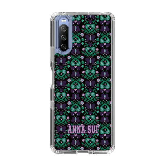 スリムプロテクションケース［ ANNA SUI - バタフライハーツ - グリーン ］