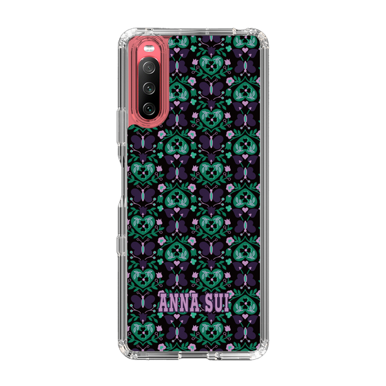 スリムプロテクションケース［ ANNA SUI - バタフライハーツ - グリーン ］