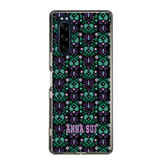 スリムプロテクションケース［ ANNA SUI - バタフライハーツ - グリーン ］