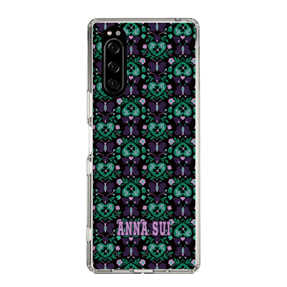 スリムプロテクションケース［ ANNA SUI - バタフライハーツ - グリーン ］