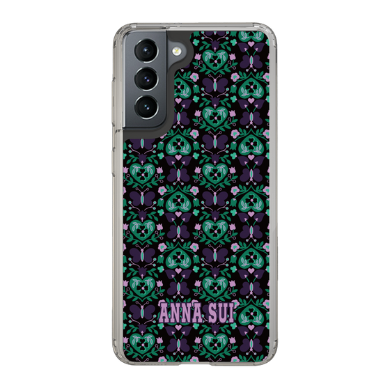 スリムプロテクションケース［ ANNA SUI - バタフライハーツ - グリーン ］