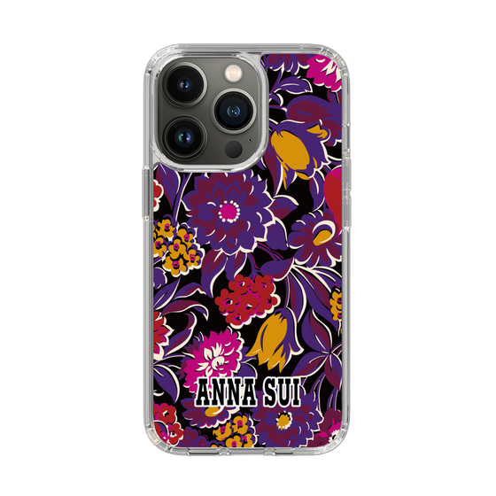 スリムプロテクションケース［ ANNA SUI - ガーデンフワラー - マゼンタ ］