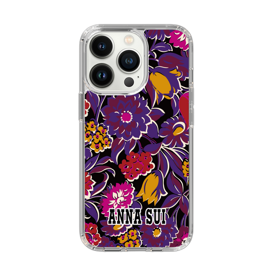 スリムプロテクションケース［ ANNA SUI - ガーデンフワラー - マゼンタ ］