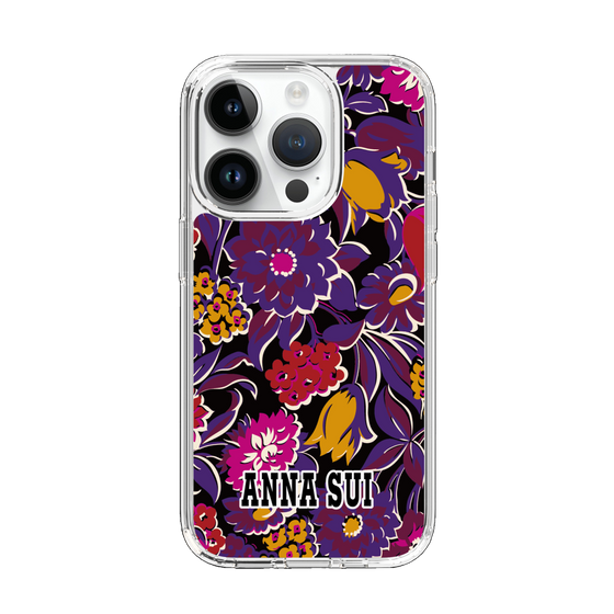 スリムプロテクションケース［ ANNA SUI - ガーデンフワラー - マゼンタ ］