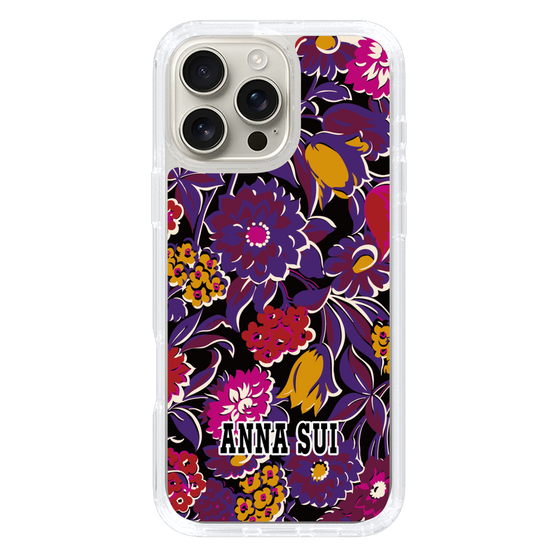 スリムプロテクションケース［ ANNA SUI - ガーデンフワラー - マゼンタ ］