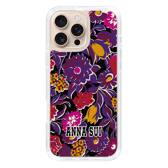 スリムプロテクションケース［ ANNA SUI - ガーデンフワラー - マゼンタ ］