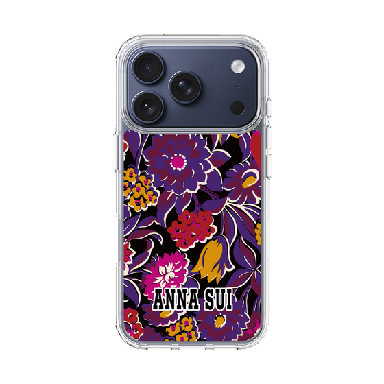 スリムプロテクションケース［ ANNA SUI - ガーデンフワラー - マゼンタ ］