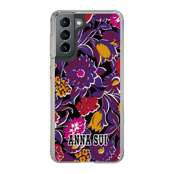 スリムプロテクションケース［ ANNA SUI - ガーデンフワラー - マゼンタ ］