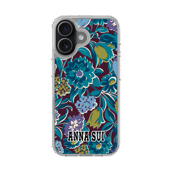 スリムプロテクションケース［ ANNA SUI - ガーデンフワラー - シアン ］