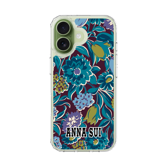 スリムプロテクションケース［ ANNA SUI - ガーデンフワラー - シアン ］