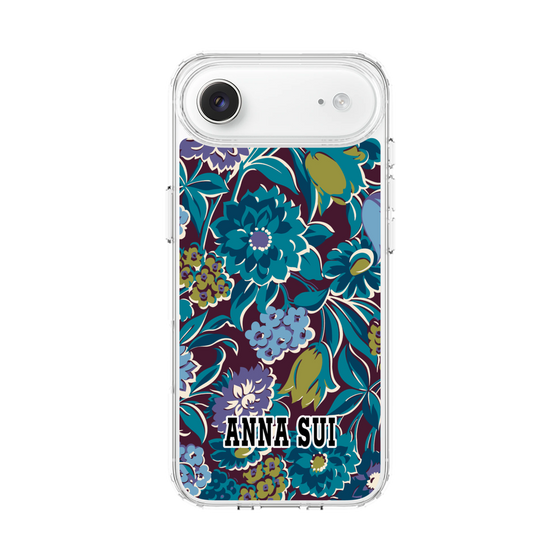 スリムプロテクションケース［ ANNA SUI - ガーデンフワラー - シアン ］