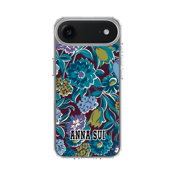 スリムプロテクションケース［ ANNA SUI - ガーデンフワラー - シアン ］