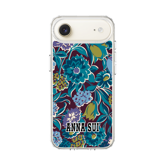 スリムプロテクションケース［ ANNA SUI - ガーデンフワラー - シアン ］