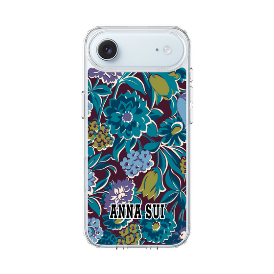 スリムプロテクションケース［ ANNA SUI - ガーデンフワラー - シアン ］