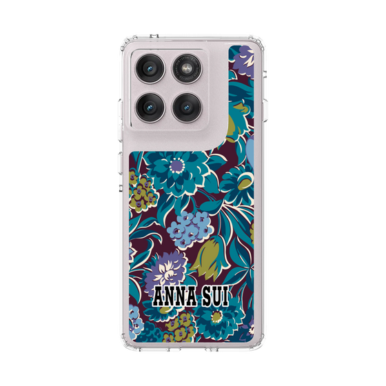 スリムプロテクションケース［ ANNA SUI - ガーデンフワラー - シアン ］