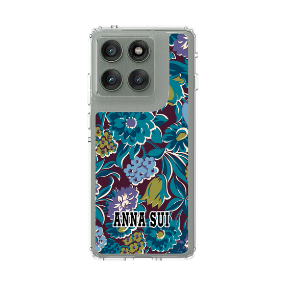 スリムプロテクションケース［ ANNA SUI - ガーデンフワラー - シアン ］