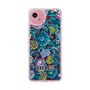 スリムプロテクションケース［ ANNA SUI - ガーデンフワラー - シアン ］