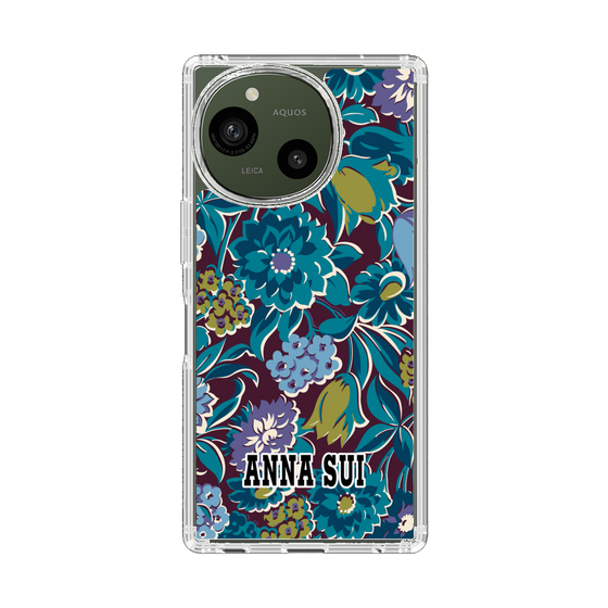 スリムプロテクションケース［ ANNA SUI - ガーデンフワラー - シアン ］