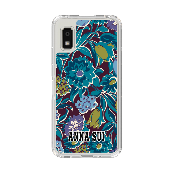 スリムプロテクションケース［ ANNA SUI - ガーデンフワラー - シアン ］