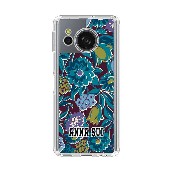 スリムプロテクションケース［ ANNA SUI - ガーデンフワラー - シアン ］
