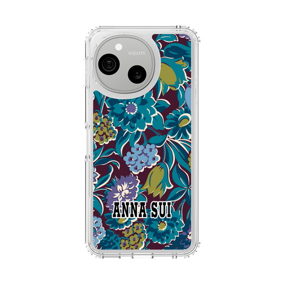 スリムプロテクションケース［ ANNA SUI - ガーデンフワラー - シアン ］