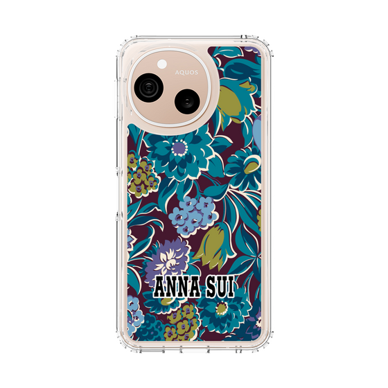 スリムプロテクションケース［ ANNA SUI - ガーデンフワラー - シアン ］