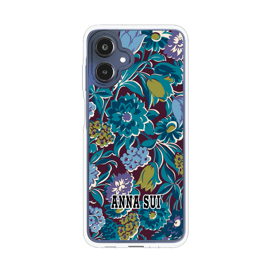 スリムプロテクションケース［ ANNA SUI - ガーデンフワラー - シアン ］