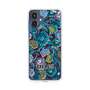 スリムプロテクションケース［ ANNA SUI - ガーデンフワラー - シアン ］
